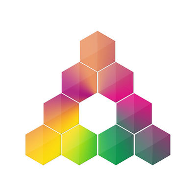 अच्छी कीमत एबीएस त्रिभुज एलईडी प्रकाश पैनल शक्ति 10W दीवार घुड़सवार आरजीबी रोशनी ऑनलाइन