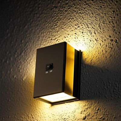 अच्छी कीमत Motion Sensor Solar Wall Sconces Featuring Toggle Switch ON OFF Energy Lighting Fixtures for Outdoor Wall Installation ऑनलाइन