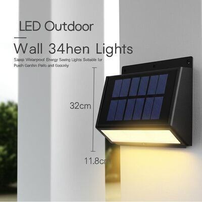 अच्छी कीमत LED Solar Outdoor Wall Lights 11.8 3.4 32cm Waterproof Energy Saving Lights Suitable for Porch Garden Patio and Security ऑनलाइन