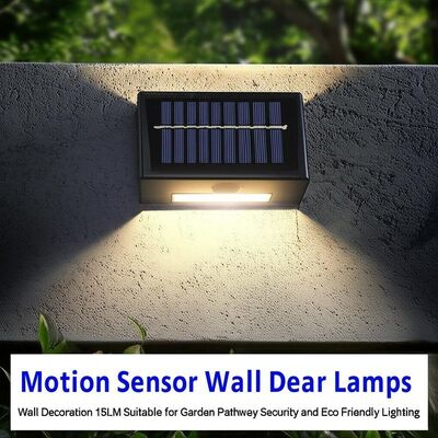 अच्छी कीमत Motion Sensor Solar Wall Lamps Outdoor Wall Decoration 15LM Suitable for Garden Pathway Security and Eco Friendly Lighting ऑनलाइन